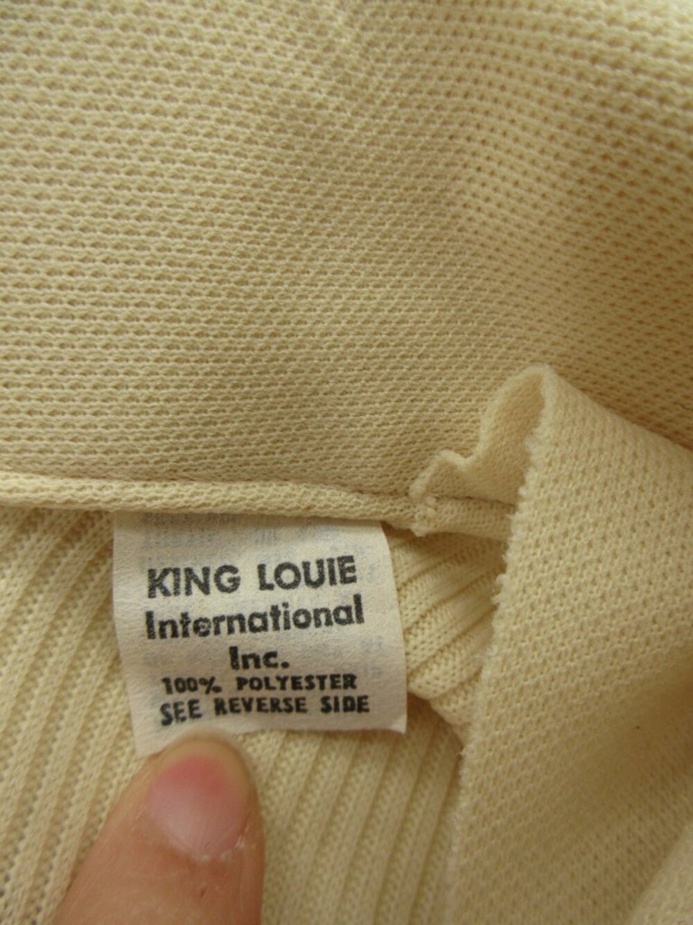 VTG King Louie Polo Shirt 38 Bowling 70s Leisure USA Made Large NEW - Picture 11 of 12